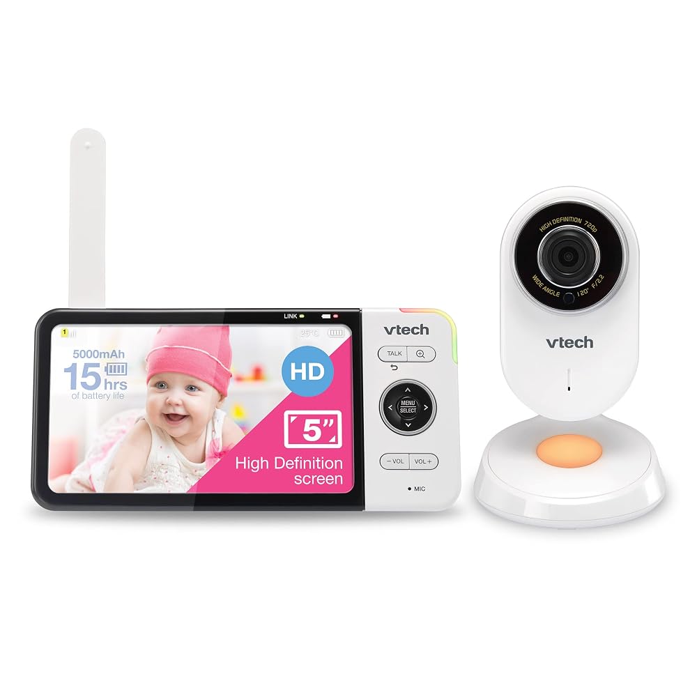 VTech RM7768HD Smart Wi-Fi Baby Monitor with 7" Touch Screen and 1080p HD Camera, 360° Pan & Tilt, Motion Detection