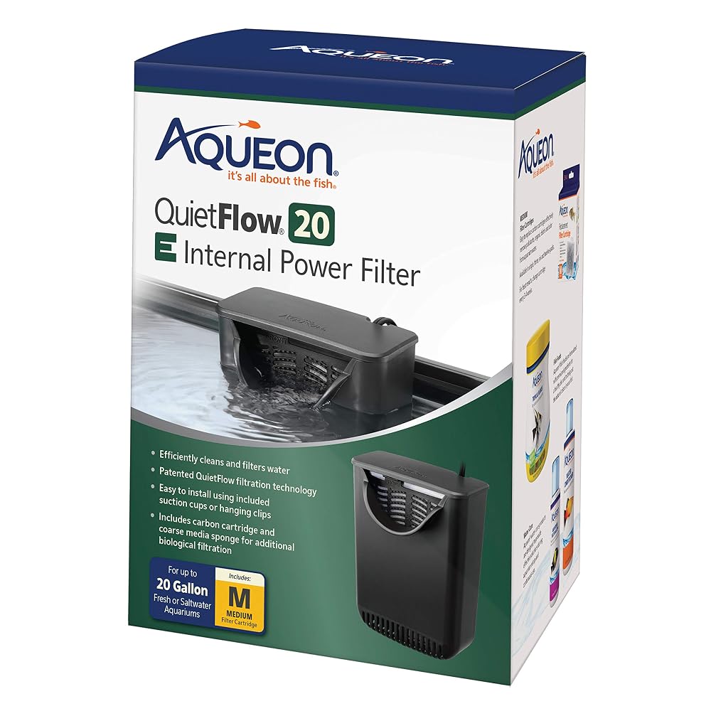 Aqueon Quietflow E Internal Power Filter, 20 Gallon