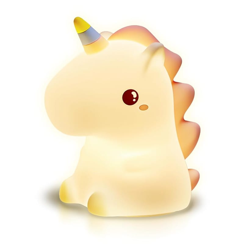 groov-e Cuties Rainbow Unicorn Colour Changing LED Night Light with 30/60 Minute Timer, 7 Colours, Tap to Use, Rechargeable