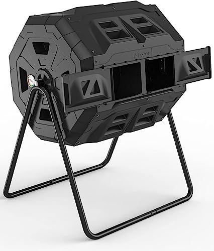 160L Heavy Duty Outdoor Compost Bin Tumbler Composter Organic Fertilizer Large Composting - Dual Rotating Outdoor Garden Compost Bin, BPA Free/Heavy Duty Capacity Composter(43 Gallon)