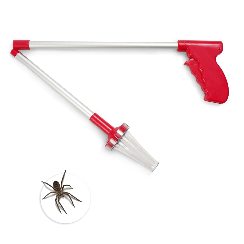 KEPLIN Foldable Spider Catcher - Long-Handled Bug Trap for Safe and Humane Insect Removal
