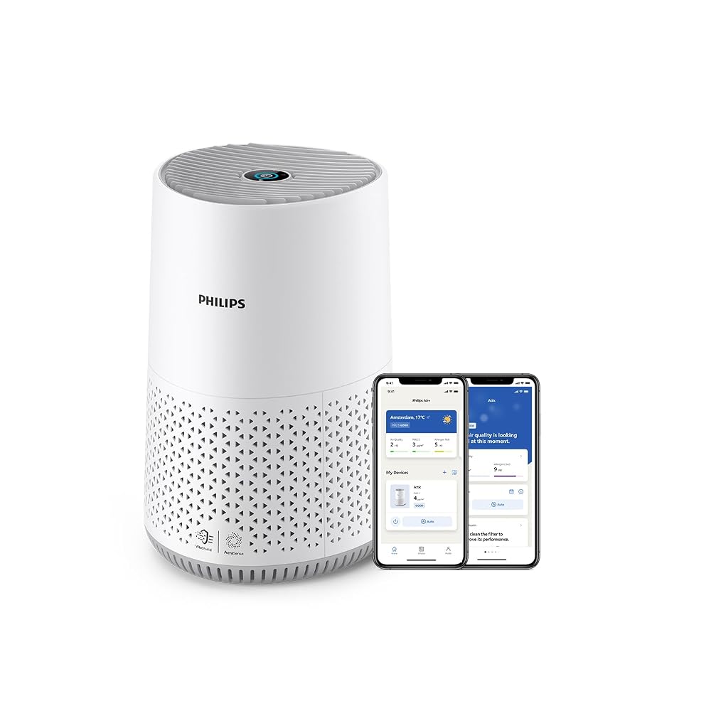 Philips Air Purifier 600 Series, HEPA Filtration, Covers up to 44m², App Control, White