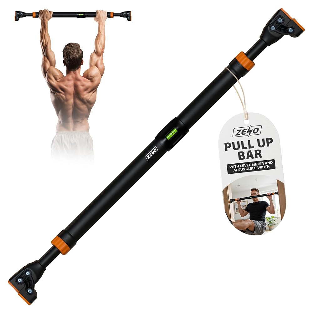 ZENO Pull Up Bar, Adjustable Doorway Chin Up Bar 72-102cm, Heavy Duty No Drilling