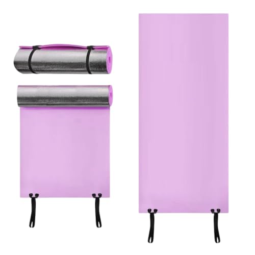 ADEPTNA Heavy Duty Waterproof Roll Up Foil Camping Hiking Mountaineering Picnic Exercises Mat Eva Foam Sleeping Mattress Thermal Insulated – It Keeps Cold And Dampness Away (PINK)