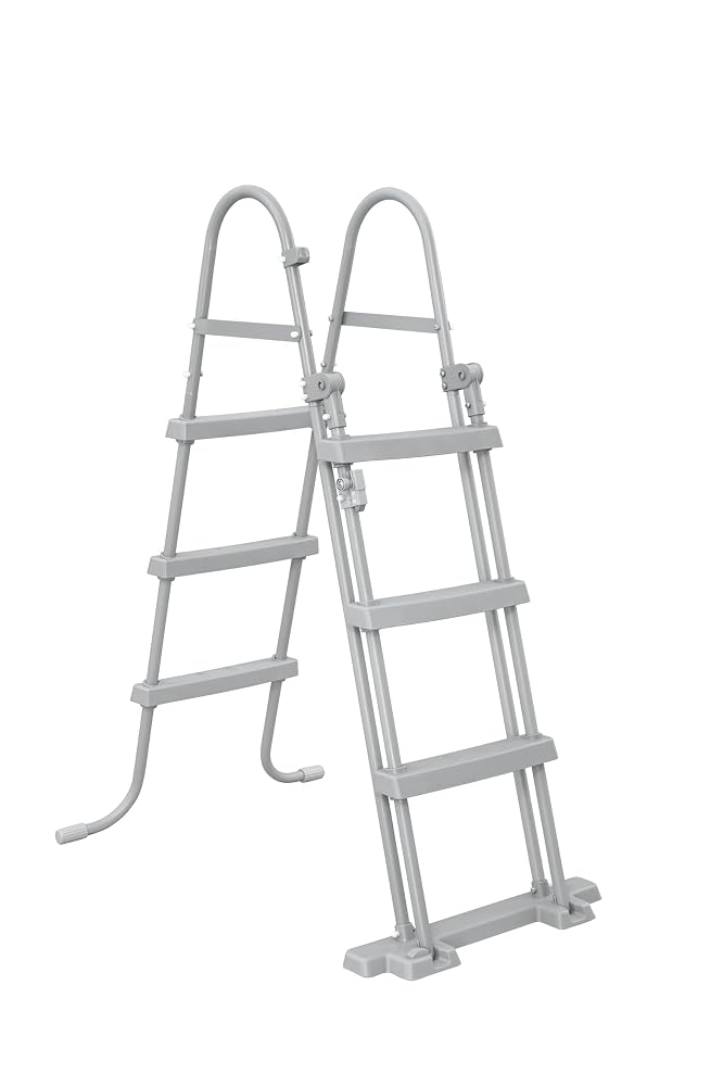 Bestway Flip & Lock Ladder for Above Ground Pools, Lightweight Foldable Design