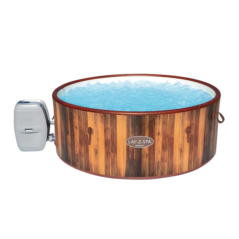 Lay-Z-Spa Helsinki Round Hot Tub, 5-7 Person, WiFi App Control, Smart AirJet Plus 180 Massage System, Freeze Shield Technology