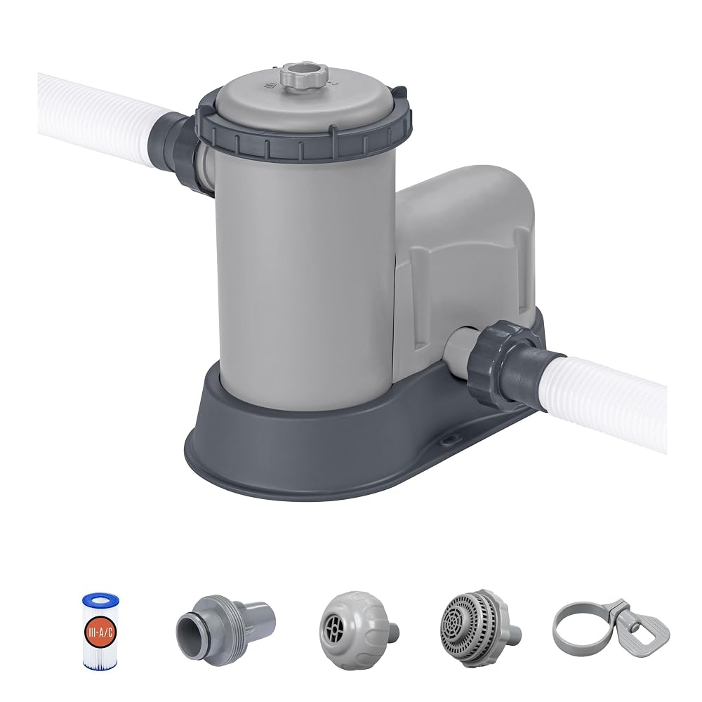 Bestway Filter Pump for Above Ground Pool, 1,500 gal Swimming Pool Filter Pump