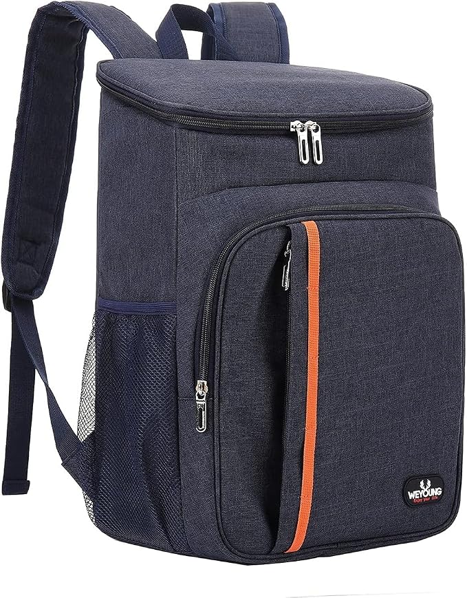 25L Cool Bag Picnic Backpack, 30 Cans Large Capacity Insulated Backpack Cooler Lightweight Leak Proof Soft Cooler Bag for Men Women to Work, Picnics, Hiking, Camping, Beach