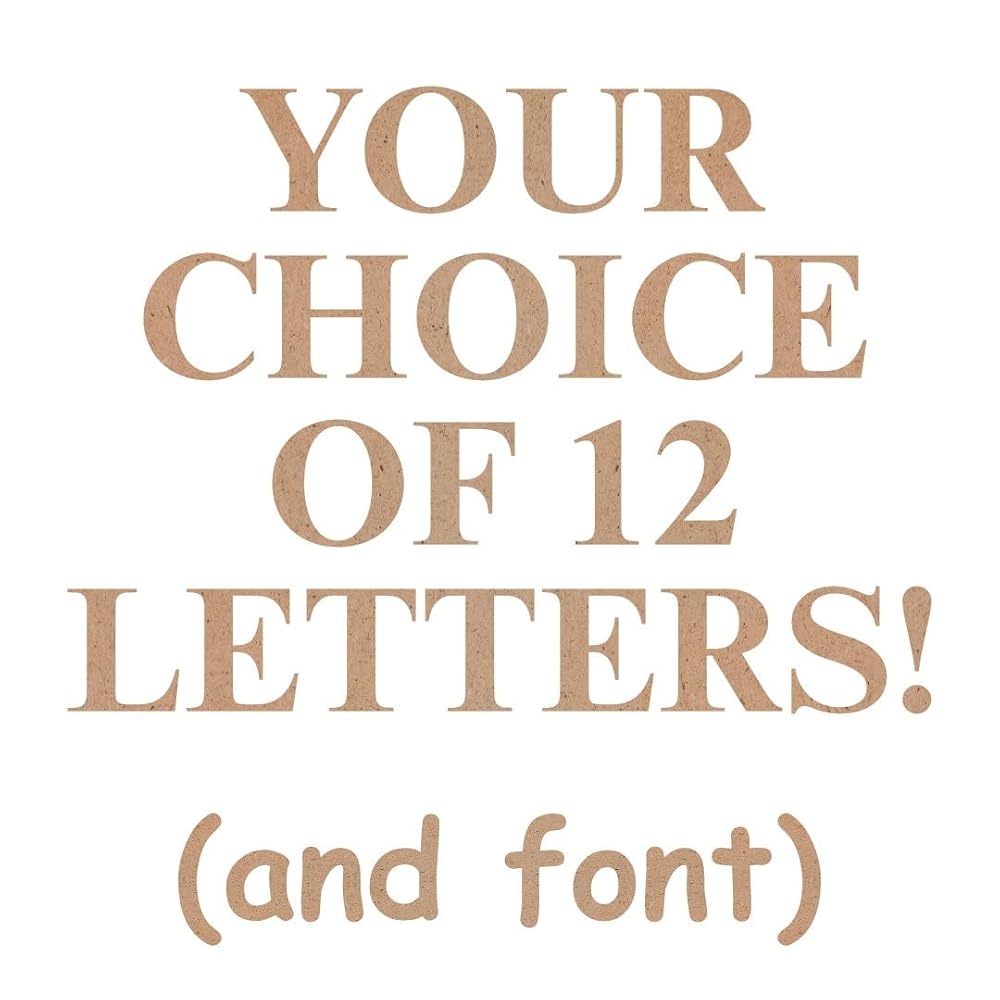 Galtopia 12x Personalised Wooden MDF Letters for Nursery Wall Decor