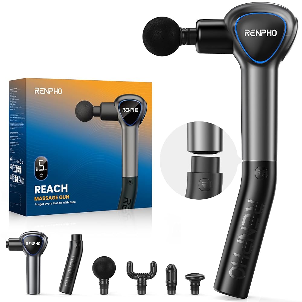 RENPHO Reach Mini Massage Gun with Extension Handle