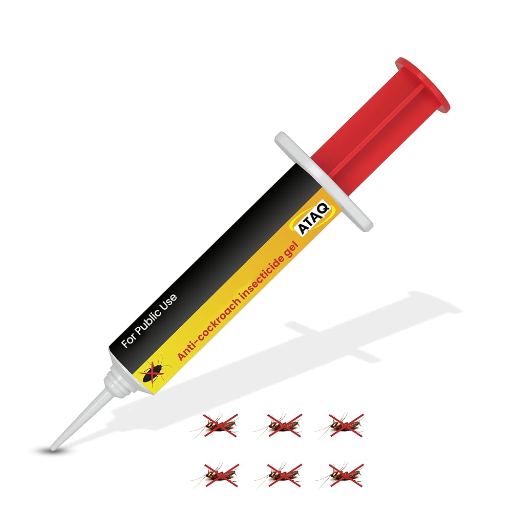 ATAQ - Professional Powerful Anti-Cockroach Bait Gel 10g - Cockroaches Insecticide, Effective Eradicator, Quickly Eliminates Cockroaches, Professional Formula, Fast Results