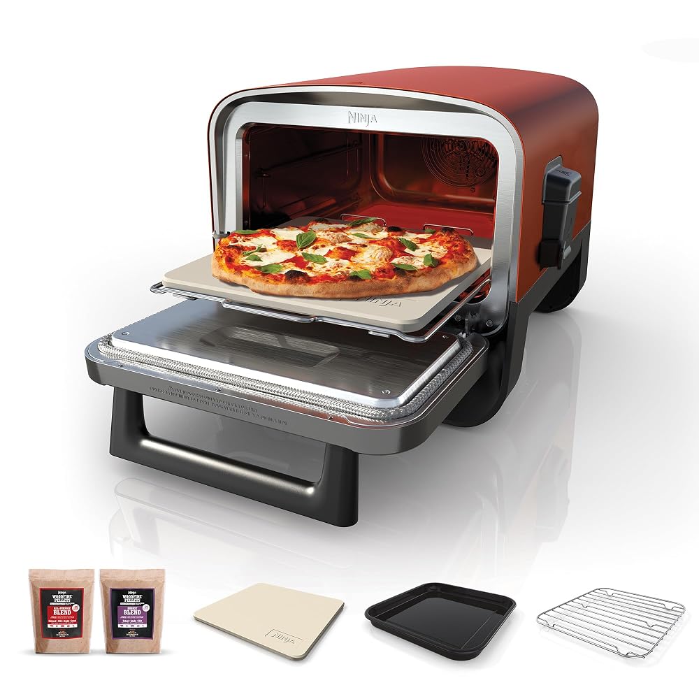 Ninja Woodfire Electric Outdoor Oven, 8-in-1 Pizza Oven, OO101UK