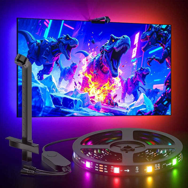 Lumtang Smart TV LED Backlight Color Picking Device, 3M LED Strip Lights for TV 40-50 inch, Sync to Screen & Music