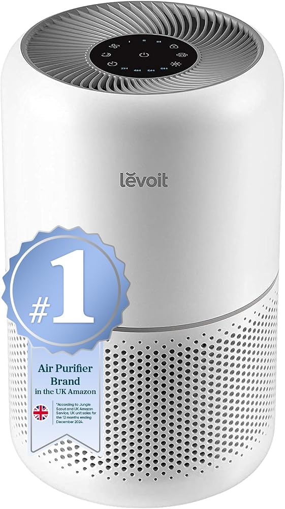 Levoit Core 300 HEPA Air Purifier for Bedroom Home, CADR 187m³/h, Covers 80m², Removes 99.97% Pollen, Dust & Odour