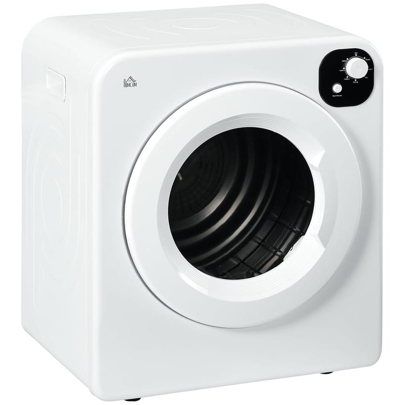 HOMCOM 6kg Vented Tumble Dryer with Reverse Tumbling - White