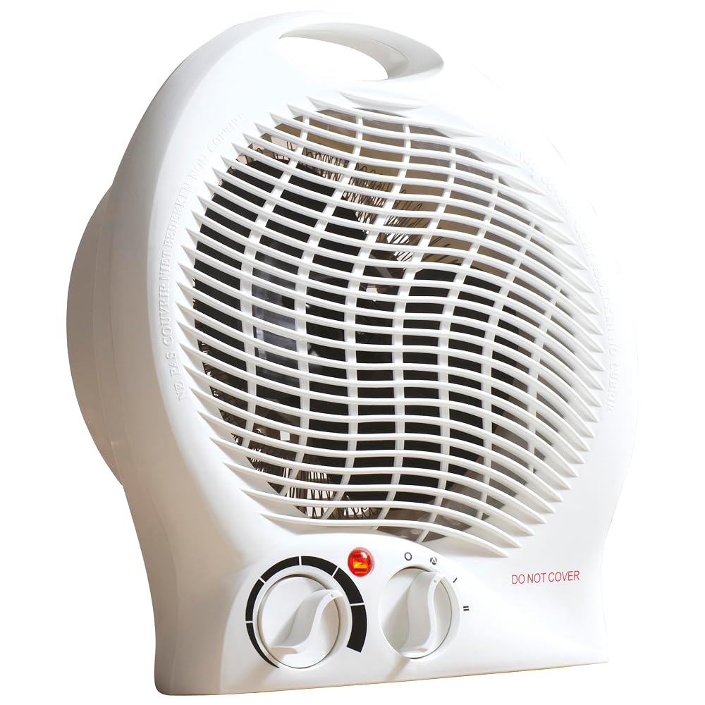 Daewoo 2000W Upright Fan Heater with 2 Heat Settings, Variable Thermostat & Automatic Safety Cut Out