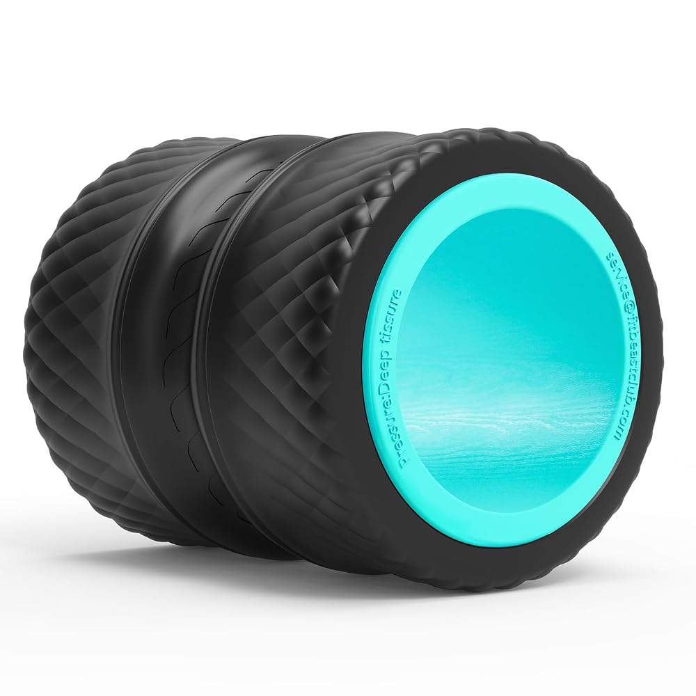 FitBeast Back Roller, Deep Tissue Massage Wheel and Back Stretcher, 6 Inch