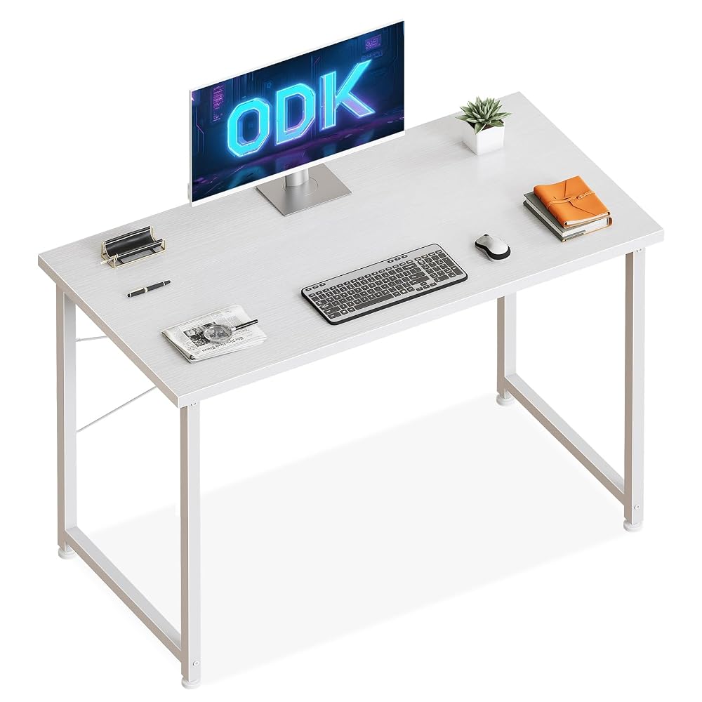 ODK 100 x 48cm Small Computer Desk for Home Office, White