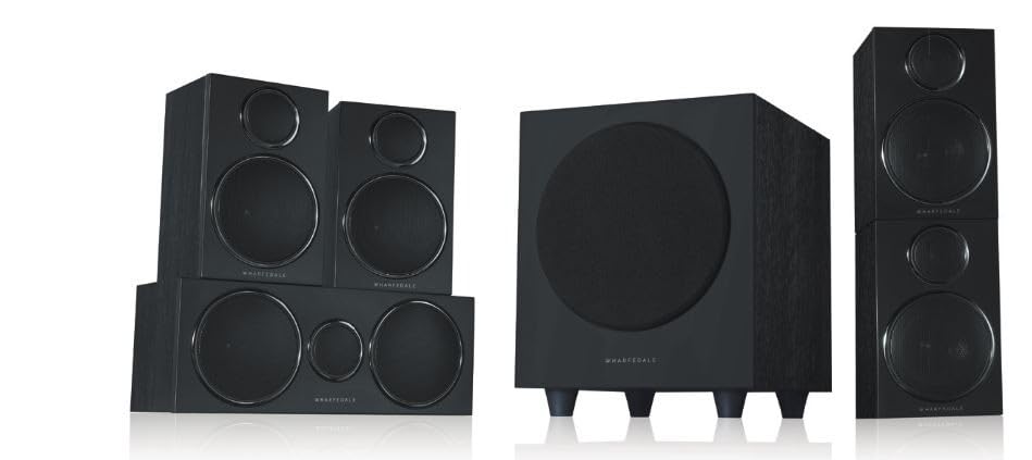 Wharfedale DX-3 HCP 5.1 Home Cinema Speaker Package with AV Receiver, Black