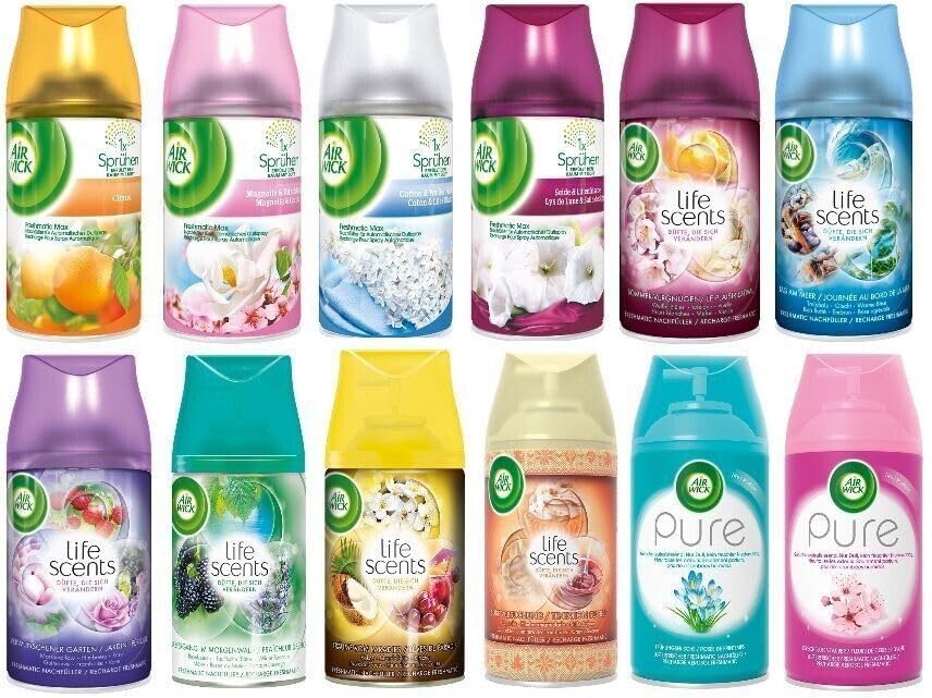 AirWick Freshmatic Max Automatic Spray Refill, Random Mix, 6-Pack, 250ml