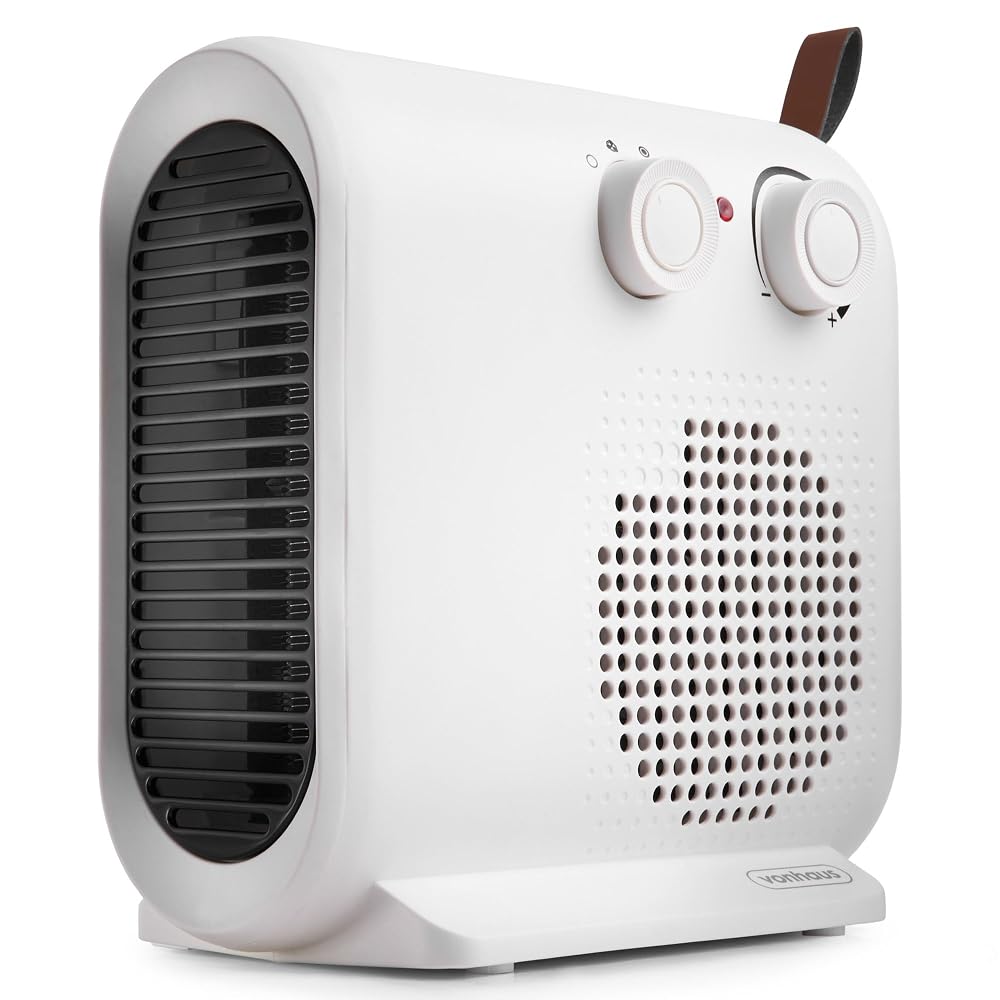 VonHaus Fan Heater 2KW – Portable Electric Lightweight Heater for Home/Office