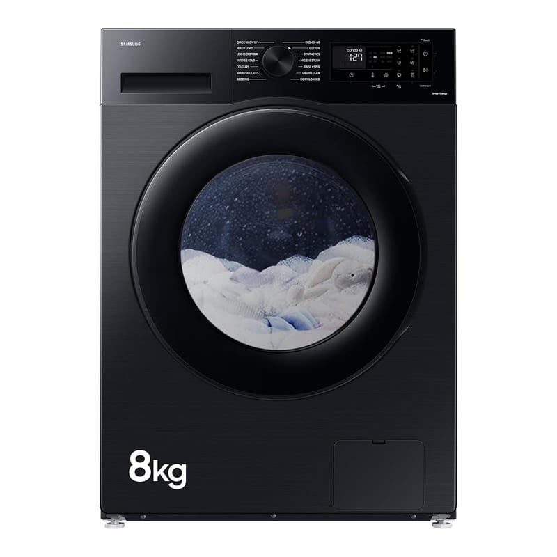 Samsung Series 5 WW80CGC04DABEU ecobubble with SmartThings Washing Machine, 8kg, 1400rpm - Black