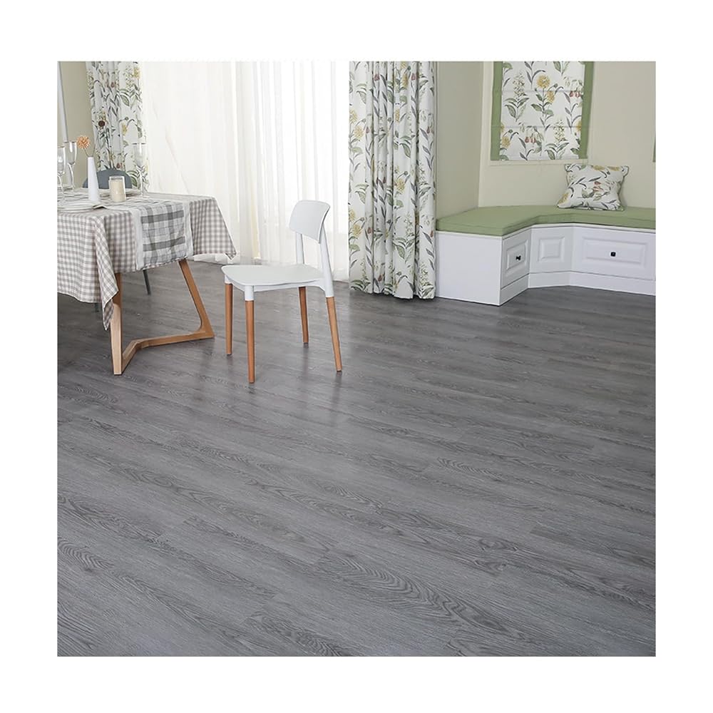 INMOZATA 5m² Self-Adhesive Tile, 36pcs Vinyl Flooring Planks, Waterproof Floor Stickers, Peel and Stick Tile for Kitchen and Bathroom, Grey