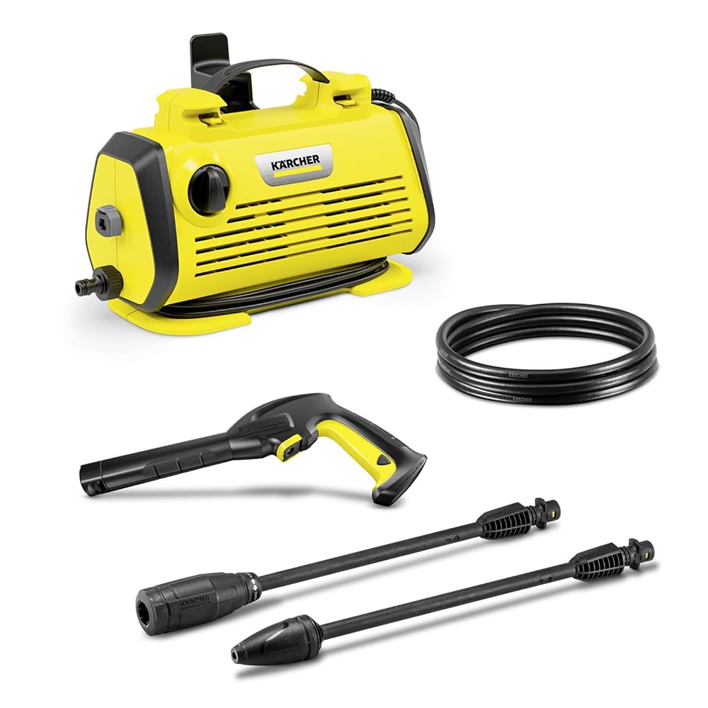 Kärcher K 3 Horizontal Pressure Washer, Max 120 Bar, 380 l/h Flow Rate, with Water Filter, Hose and Gun
