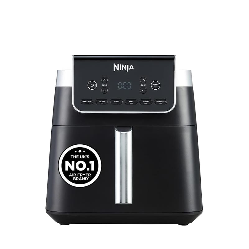 Ninja Air Fryer MAX PRO, 6.2L, Large Square Single Drawer, Family Size, Grey (AF180UK)