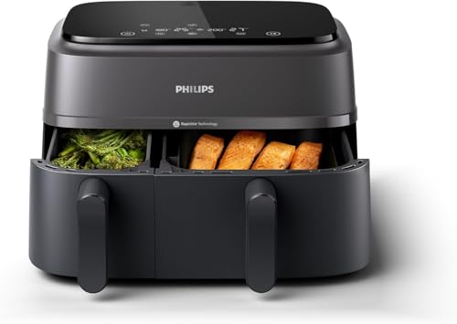 Philips Air Fryer 3000 Series Dual Basket, 9L (3L + 6L), Family sized