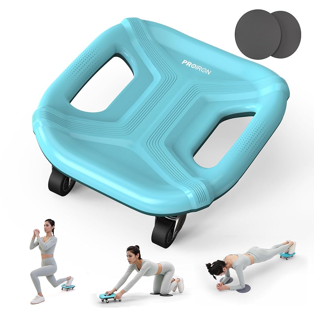 PROIRON Ab Roller Exercise Wheel, 2 Training Modes with Extra Thick Knee Pad Mat