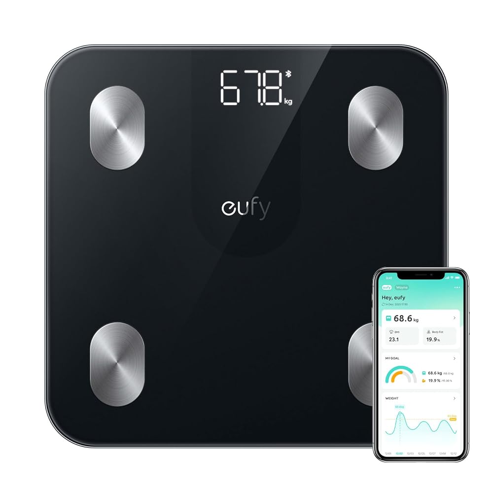 eufy Smart Scale A1, Bluetooth Digital Bathroom Scale, 12 Measurements
