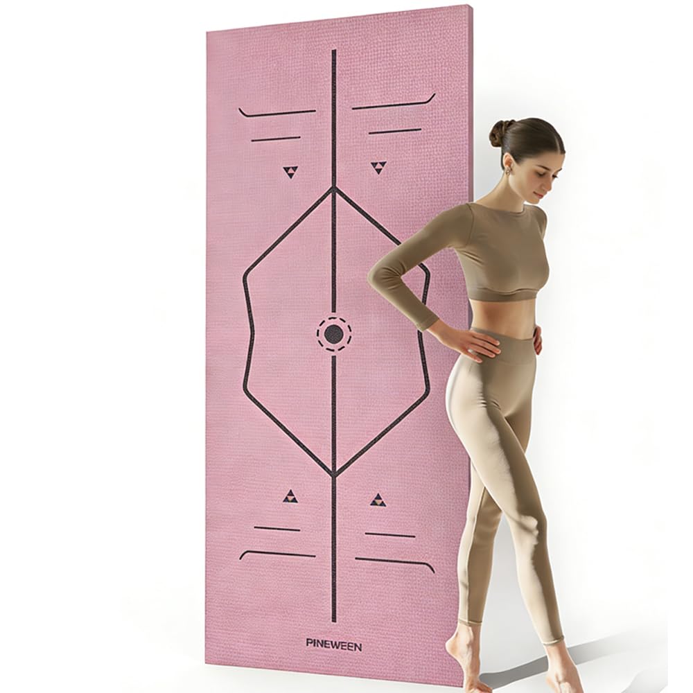 PROIRON Yoga Mat with Premium Alignment Lines, Includes Carry Bag