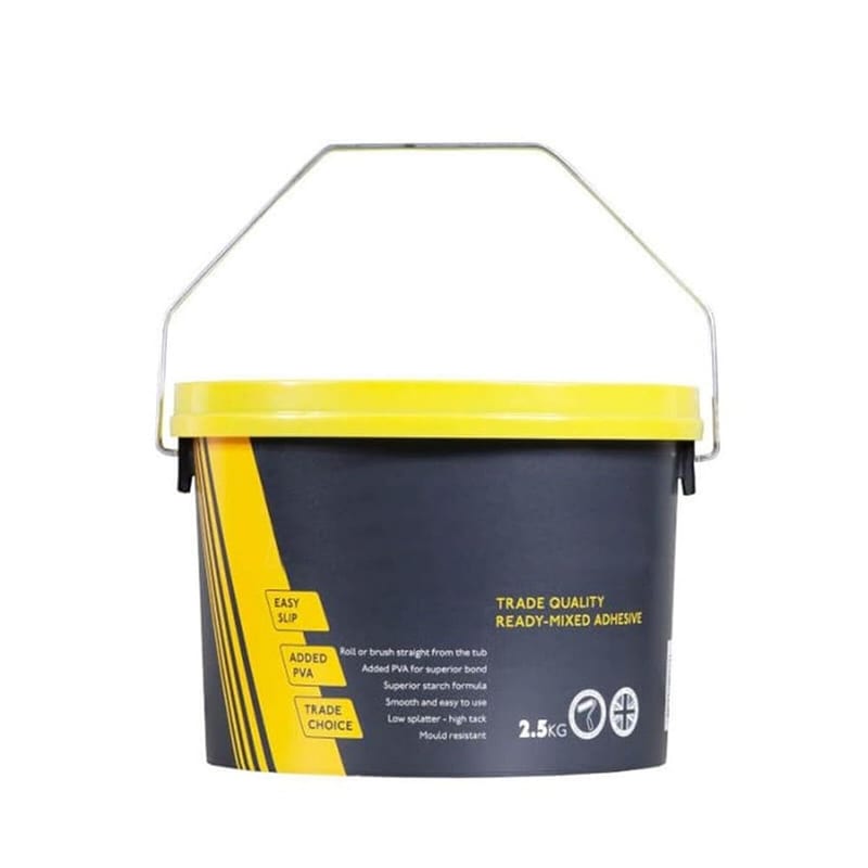 Ready Mixed Wallpaper Paste Adhesive Mix 2.5kg, Added PVA, Mould Resistant