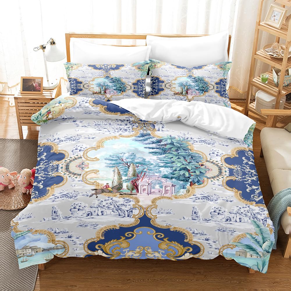European Style Kingsize Bedding Sets, Duvet And Pillow Set, Duvet Sets Soft Bedding Microfiber Fluffy, Bedroom Quilt Cover Set