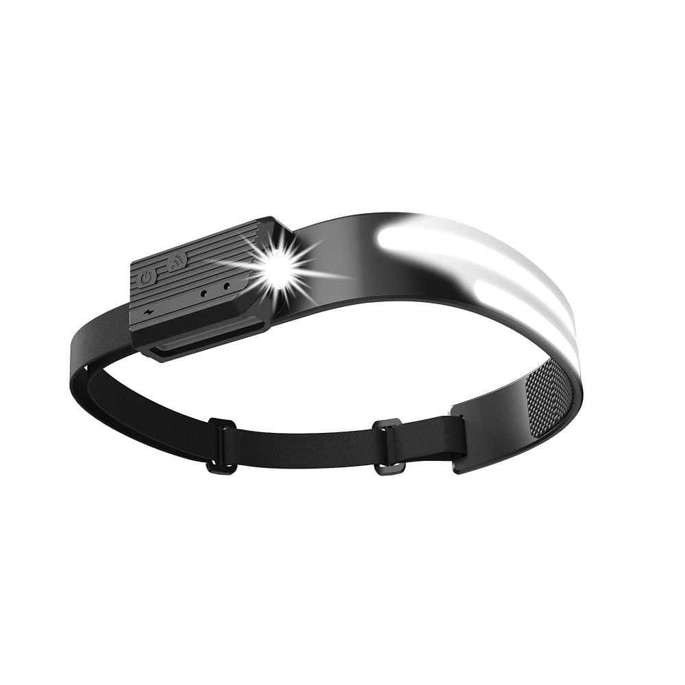 TUULKIT HeadTorch - LED Head Torch - USB Rechargeable Headlamp with Motion Sensor