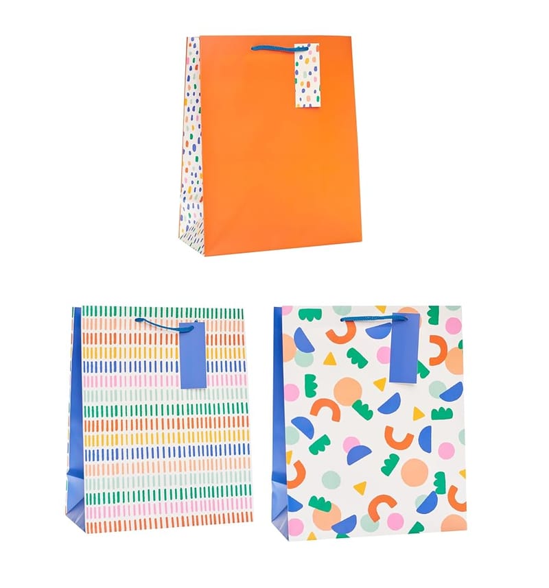 UK Greetings Multipack of Large Gift Bags | Party Bags for Presents | Birthdays/Weddings/Christmas | Colourful Designs