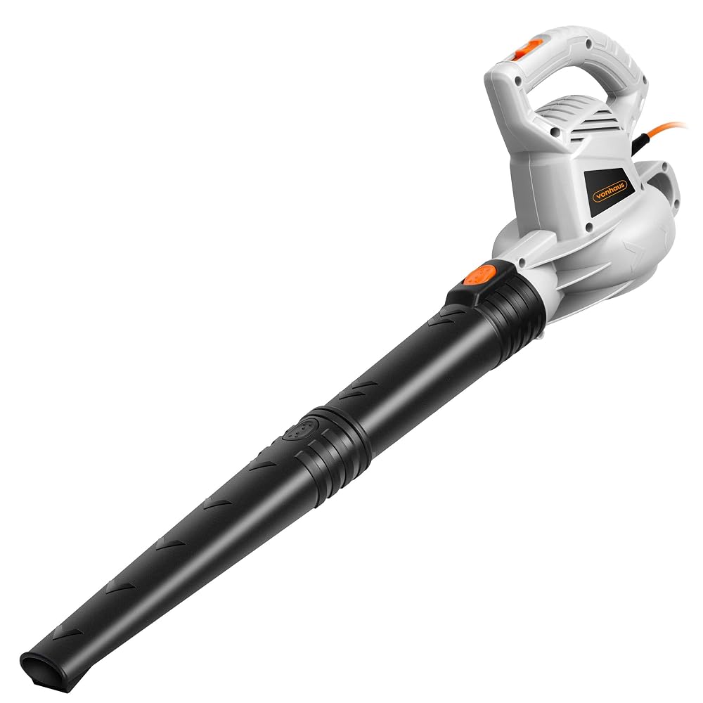 VonHaus Leaf Blower Corded 3000W – 8m Cable, Detachable Chute, 2 Speeds