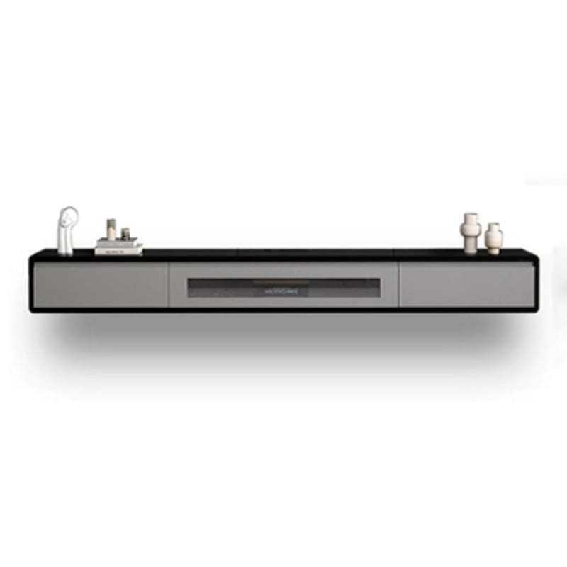 Floating TV Unit Wood Wall Mounted TV Cabinet with Door & Drawers, 78.7 inch