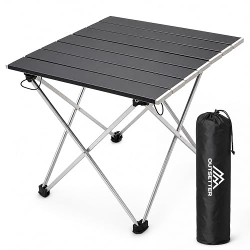 Vivo Technologies Lightweight Portable Camping Table,Outdoor Folding Table Compact Roll Up Tables Easy to Carry and Clean,Tent Table for Camping, Picnic, Hiking, BBQ Home Use 55x40x37cm(Medium)