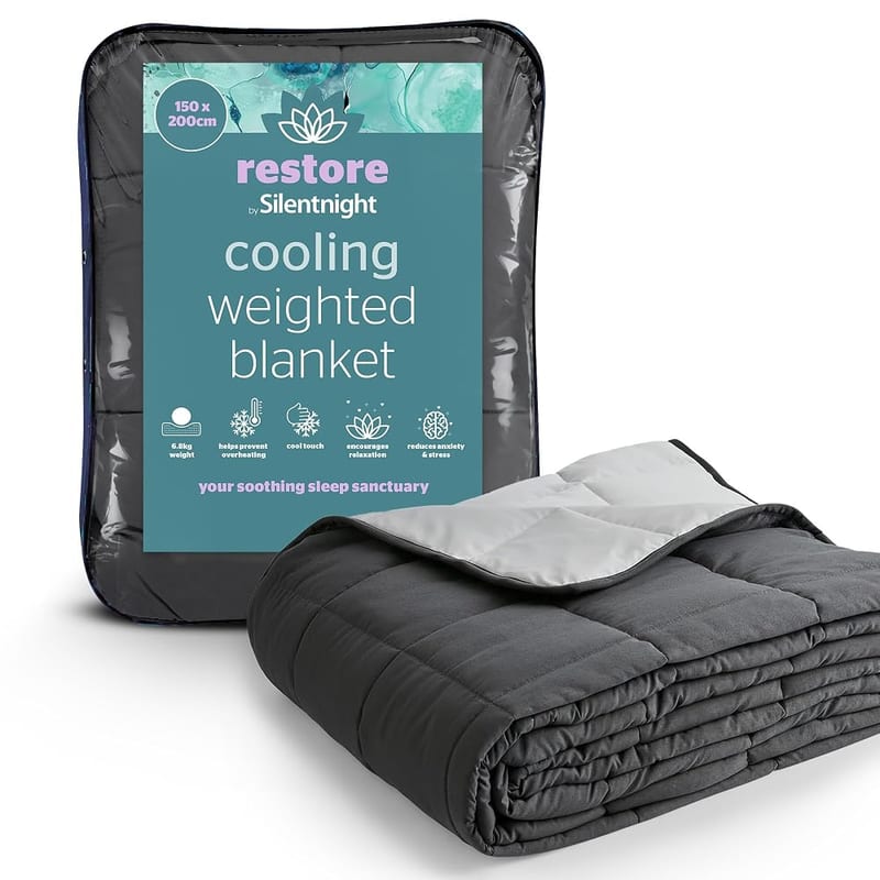 Silentnight Restore Cooling Weighted Blanket, 6.8kg with Innovative Cooling Fabric