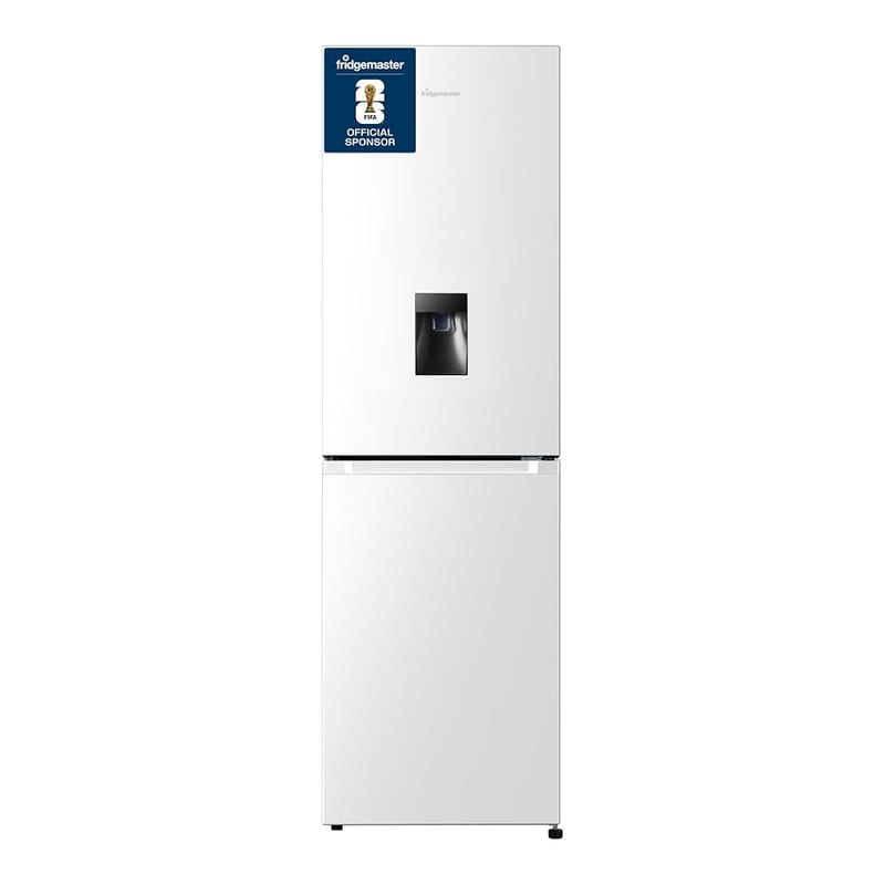 Fridgemaster MC55251DE 55cm Freestanding 50/50 Frost Free Fridge Freezer, 256L, Non-Plumbed Water Dispenser - White