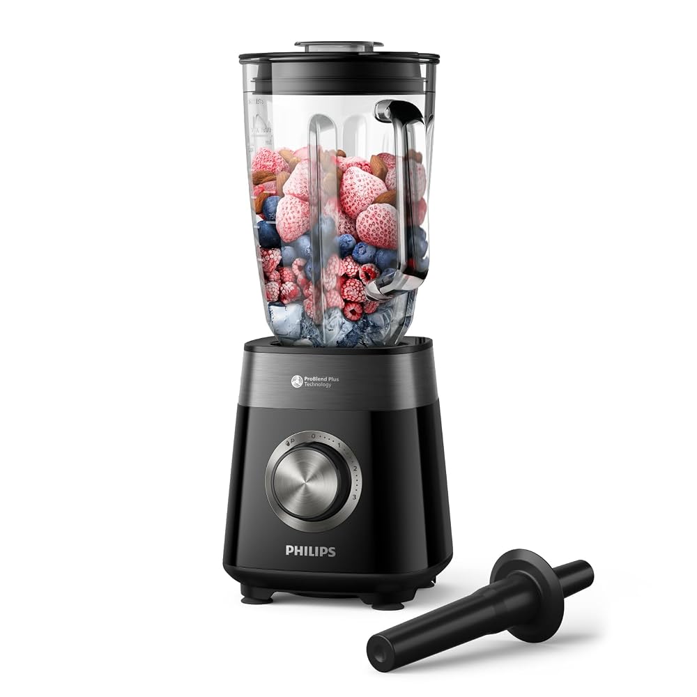 Philips Blender 5000 Series, 1200W ProBlend Plus, 2L Ribbed Glass Jar (HR3030/00)