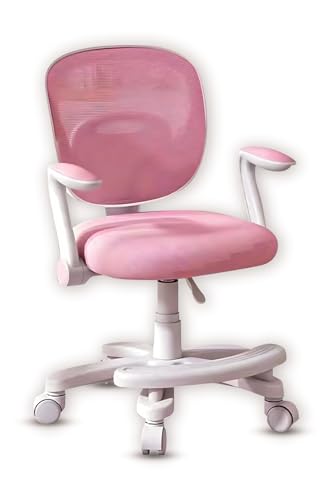 FEFE Kids Desk Study Chair- 41-53 x 59 x 46cm Height Adjustable- Computer Chairs with Armrests, Safe Brake Casters- Soft Cushion - Swivel Chair for Boys Girls