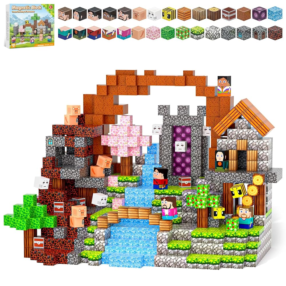 170 Pcs STEM Building Toys for Kids Ages 4-8, Building Blocks Educational Construction Engineering Building Kit, Creative Kids Games, Birthday Gifts