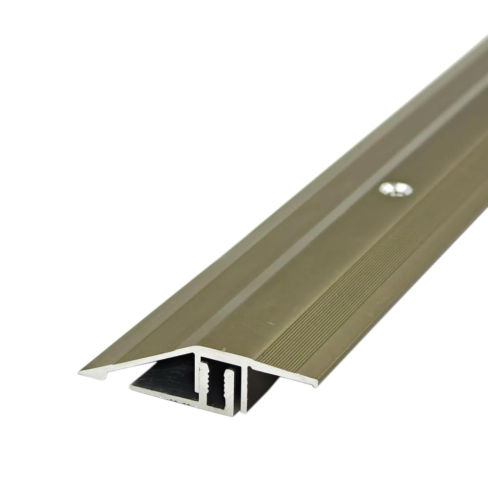 Aluminium Door Bars Carpet Cover, Floor Threshold Transition Strip | Edging Trim, Doorways Threshold Ramp Reducer, Bridge the Height Between 9-16mm, Champagne
