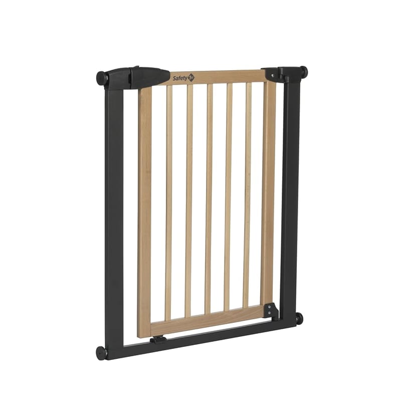 Safety 1st Simply Close Wood and Metal Baby Stair Gate, Pressure Fit, 73-80cm (max. 94cm)