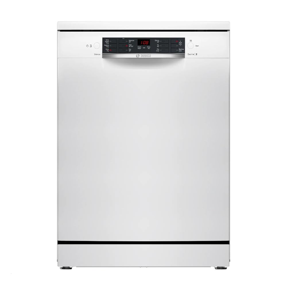 Bosch Series 2 SMS26AW08G Freestanding Dishwasher, 60cm, 6 Programmes, 12 Place Settings - White
