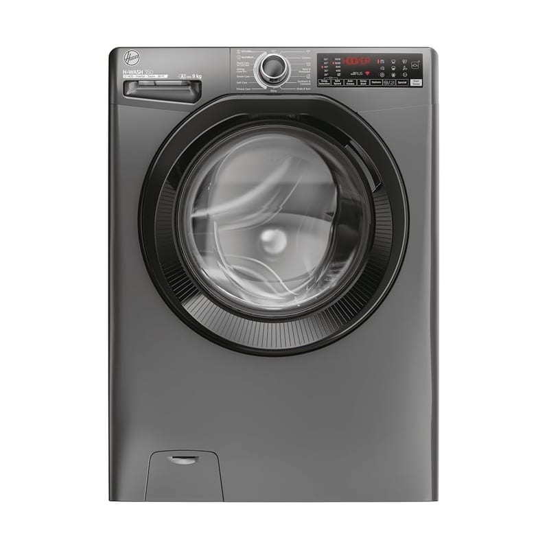 Hoover H-WASH 350 9kg Freestanding Washing Machine, 1400 RPM - Graphite