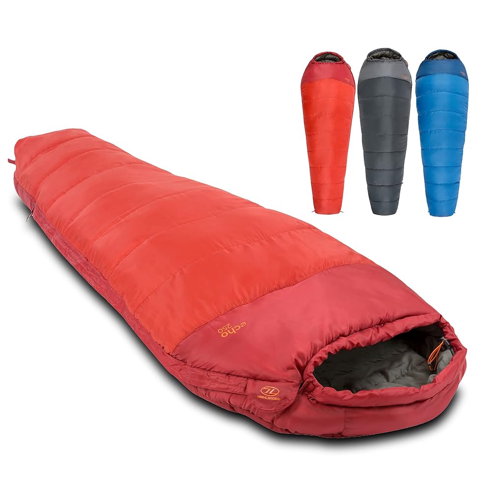Highlander Mummy Sleeping Bag for Adults, 3-4 Season, 400gsm